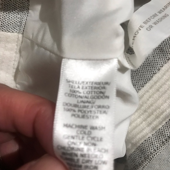 Loft Grey and White Striped Pencil Skirt High Rise Sz 0 - Picture 3 of 6